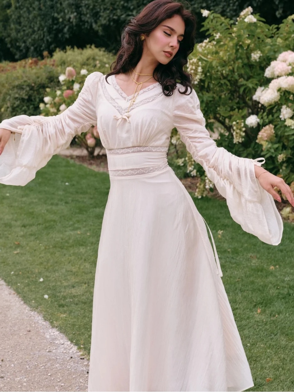 Lacemade flowing light hymm dress